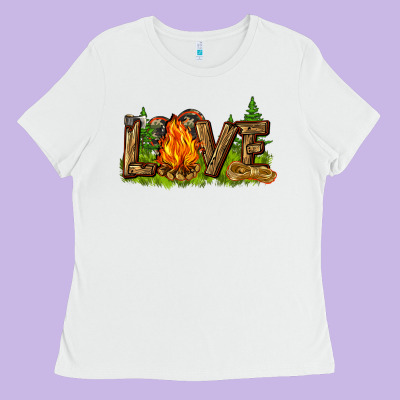 Camping Love Ladies Tee Designed By Nancycooperartshop