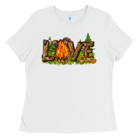 White camping love Ladies Tee - NancyCooperArtShop