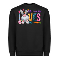 Black Oh how he loves us Easter Day Heavyweight Sweatshirt - HowdyJamesFarm