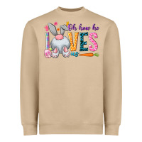 Mushroom Oh how he loves us Easter Day Heavyweight Sweatshirt - HowdyJamesFarm