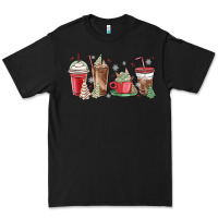 Black christmas tree cake and coffee cups Premium Tee - MaliasSmallBusiness