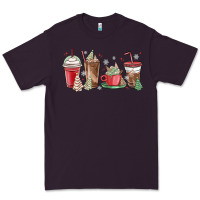 Plum christmas tree cake and coffee cups Premium Tee - MaliasSmallBusiness