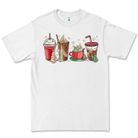 White christmas tree cake and coffee cups Premium Tee - MaliasSmallBusiness