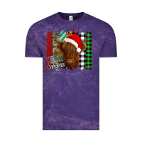 Cloud Purple Merry Christmas Cow Vintage Tee - Bettercallsaul