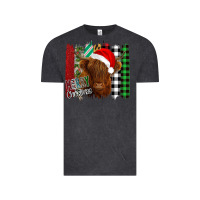 Vintage Black Merry Christmas Cow Vintage Tee - Bettercallsaul
