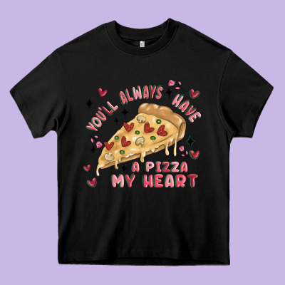 You'll Always Have A Pizza My Heart Heavy Core Tee Designed By Maliassmallbusiness