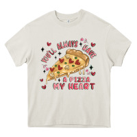 Cream you'll always have a pizza my heart Heavy Core Tee - MaliasSmallBusiness