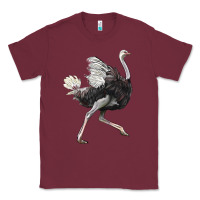 Burgundy Ostrich Classic Tee - LillyAllenDesigns