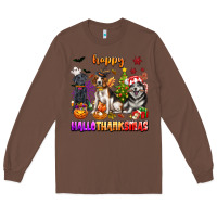 Chestnut happy hallothanksmas dogs Long Sleeve Tee - texasbilliewilder
