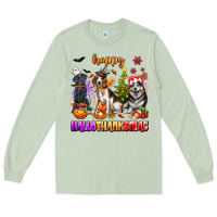 Matcha happy hallothanksmas dogs Long Sleeve Tee - texasbilliewilder