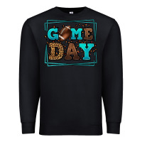 Black Game day American Football leopard frame Premium Sweatshirt - LillyAllenDesigns