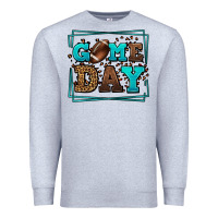 Game Day American Football Leopard Frame Premium Sweatshirt | Teevron