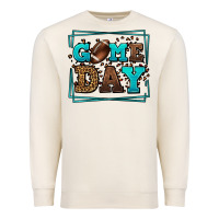Sandshell Game day American Football leopard frame Premium Sweatshirt - LillyAllenDesigns
