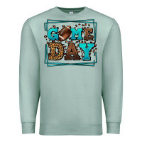Seafoam Game day American Football leopard frame Premium Sweatshirt - LillyAllenDesigns