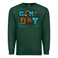 Sports Green Game day American Football leopard frame Premium Sweatshirt - LillyAllenDesigns