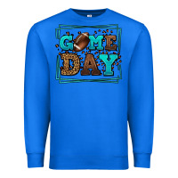 True Royal Game day American Football leopard frame Premium Sweatshirt - LillyAllenDesigns