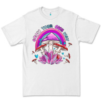 White grow your own way crystal and mushroom Premium Tee - MaliasSmallBusiness