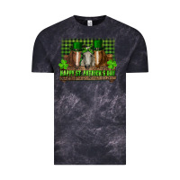 Cloud Black happy st. patrick's day horses with leprechaun hat and bandana Vintage Tee - RanaPortraitStore