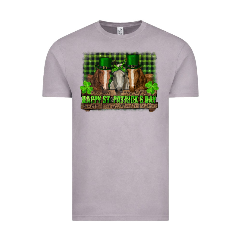 Happy St. Patrick's Day Horses With Leprechaun Hat And Bandana Vintage Tee by RanaPortraitStore | Teevron