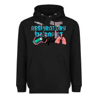 Black Western Respiratory Therapist Life Heavyweight Hoodie - LillyAllenDesigns