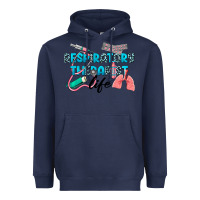 Navy Western Respiratory Therapist Life Heavyweight Hoodie - LillyAllenDesigns