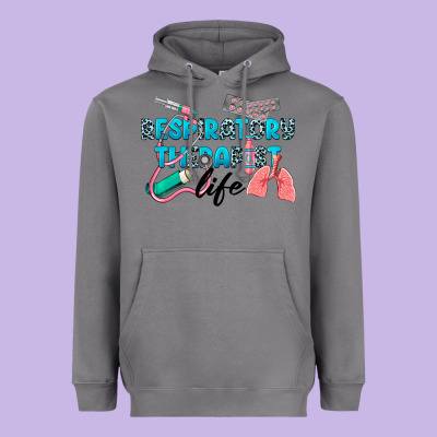 Western Respiratory Therapist Life Heavyweight Hoodie Designed By Lillyallendesigns
