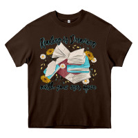 Chocolate Brown reading is dreaming with your eyes open Heavy Core Tee - MaliasSmallBusiness