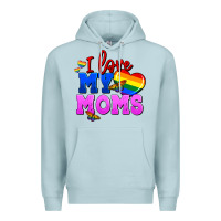Blue Mist I love my moms Premium Hoodie - FaDigitalArtStudio