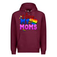 Burgundy I love my moms Premium Hoodie - FaDigitalArtStudio
