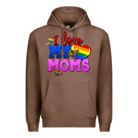 Chestnut I love my moms Premium Hoodie - FaDigitalArtStudio