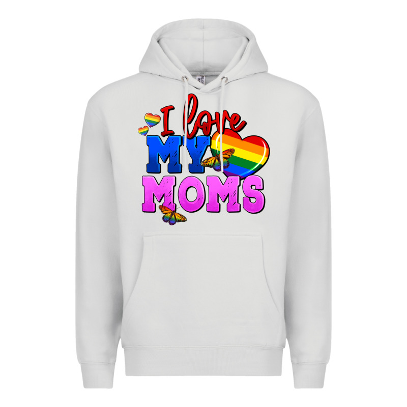 I Love My Moms Premium Hoodie by FaDigitalArtStudio | Teevron