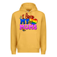 Mustard I love my moms Premium Hoodie - FaDigitalArtStudio