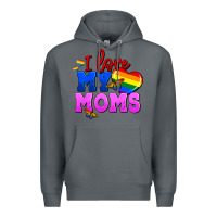 Rock I love my moms Premium Hoodie - FaDigitalArtStudio