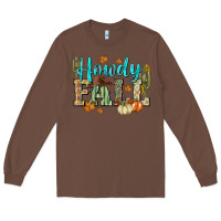 Chestnut Western howdy Fall Long Sleeve Tee - NancyCooperArtShop