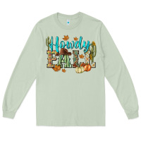 Matcha Western howdy Fall Long Sleeve Tee - NancyCooperArtShop