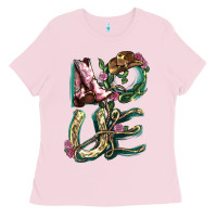 Love Boots Horseshoe Cowboy Ladies Tee | Teevron