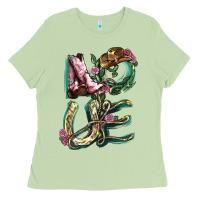 Matcha love boots horseshoe cowboy Ladies Tee - NancyCooperArtShop