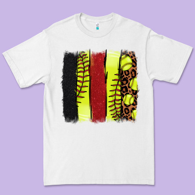 Softball Brushstroke Premium Tee Designed By Nancycooperartshop