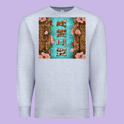 Western Mama Pink Roses Mother's Day Premium Sweatshirt Designed By Lillyallendesigns