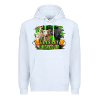 White let's get lucked up charolais and black angus bull Premium Hoodie - RanaPortraitStore