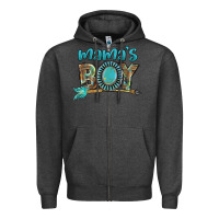 Charcoal Heather Mama's boy Mother's Day Zipper Hoodie - FaDigitalArtStudio