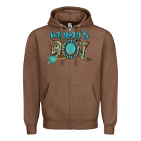 Chestnut Mama's boy Mother's Day Zipper Hoodie - FaDigitalArtStudio