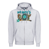 Heather Grey Mama's boy Mother's Day Zipper Hoodie - FaDigitalArtStudio