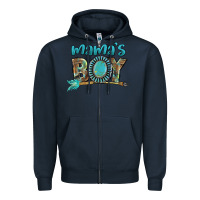 Navy Mama's boy Mother's Day Zipper Hoodie - FaDigitalArtStudio