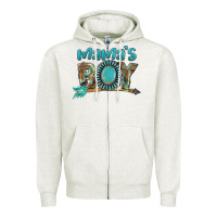 Oatmeal Heather Mama's boy Mother's Day Zipper Hoodie - FaDigitalArtStudio