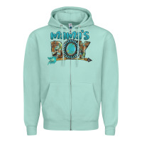 Seafoam Mama's boy Mother's Day Zipper Hoodie - FaDigitalArtStudio