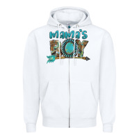 White Mama's boy Mother's Day Zipper Hoodie - FaDigitalArtStudio