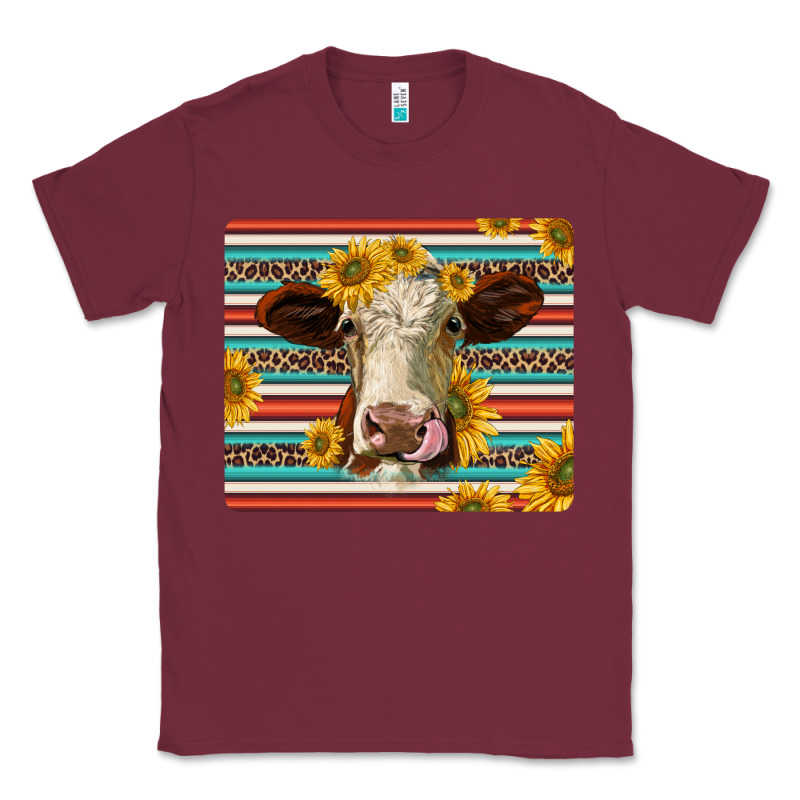 Serape Leopard Hereford Cattle Mousepad Classic Tee by Jasminsmagicworld | Teevron