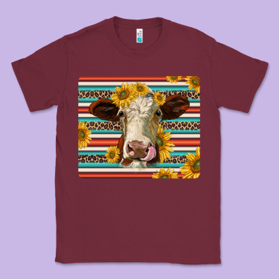 Serape Leopard Hereford Cattle Mousepad Classic Tee Designed By Jasminsmagicworld
