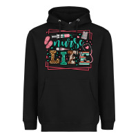 Black Nurse life leopard frame Heavyweight Hoodie - LillyAllenDesigns